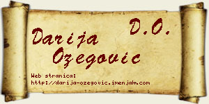 Darija Ožegović vizit kartica